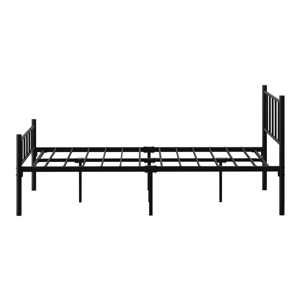 Double/King Single/Queen Metal Bed Frame Platform Black Steel Base Design for Bedroom