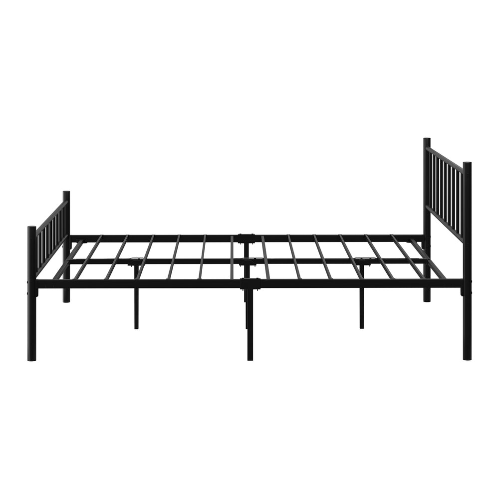 Double/King Single/Queen Metal Bed Frame Platform Black Steel Base Design for Bedroom