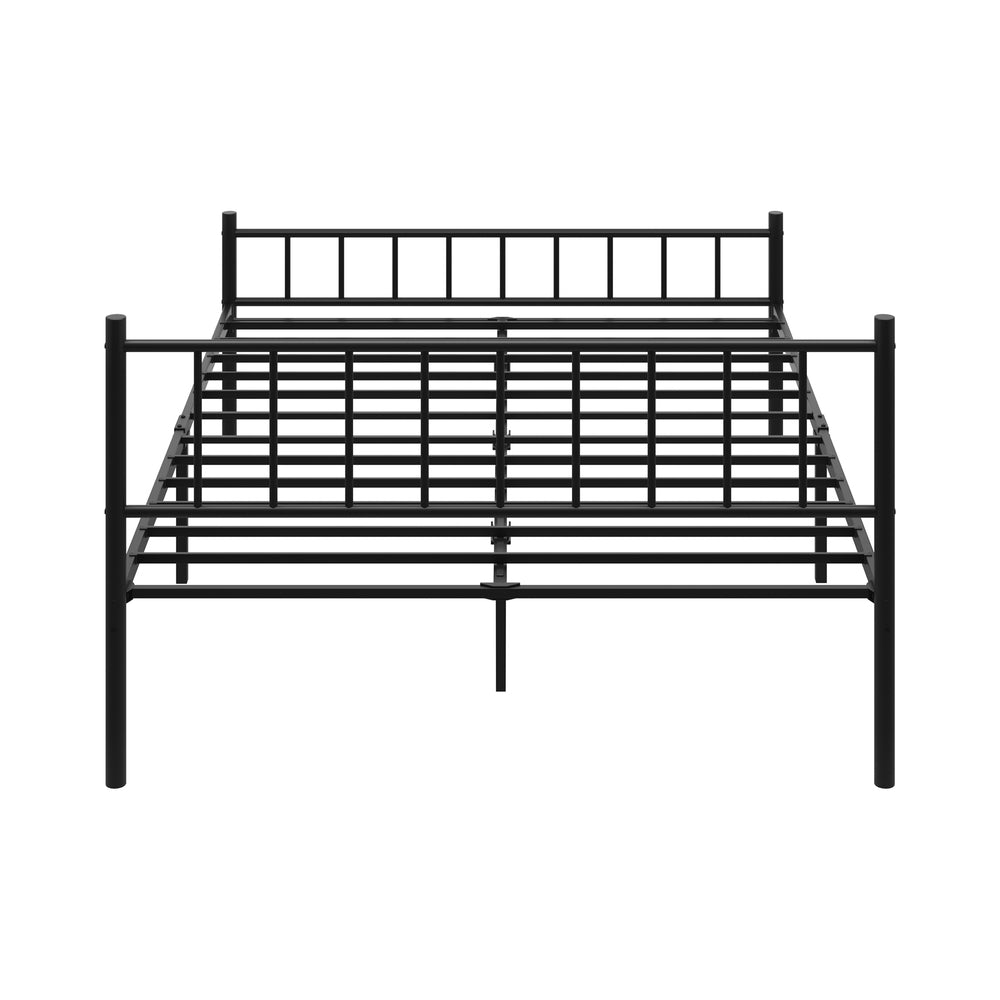 Double/King Single/Queen Metal Bed Frame Platform Black Steel Base Design for Bedroom