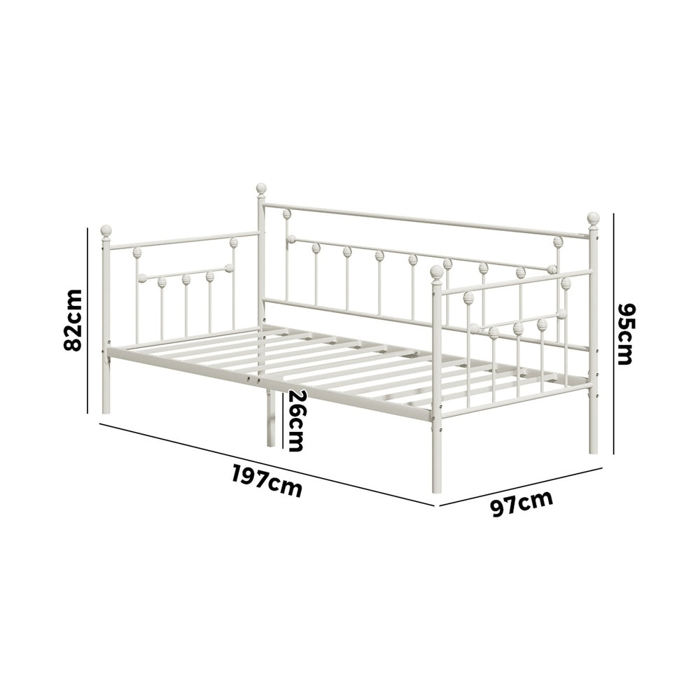 Metal Daybed Single Size Frame 197x97x95cm