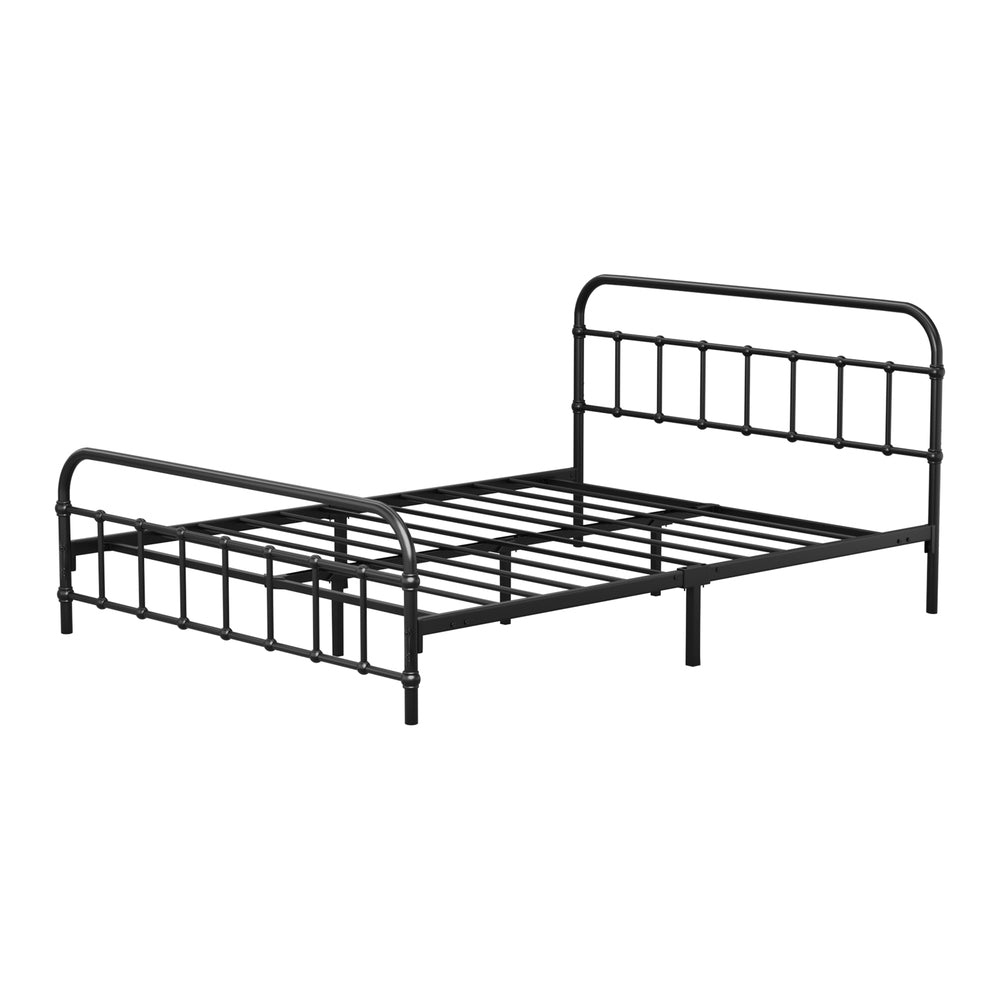 Double Metal Bed Frame Black Platform Base | Simpledeals