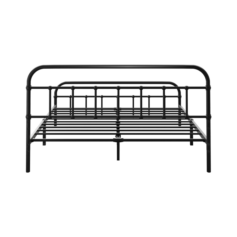 Double Metal Bed Frame Black Platform Base | Simpledeals