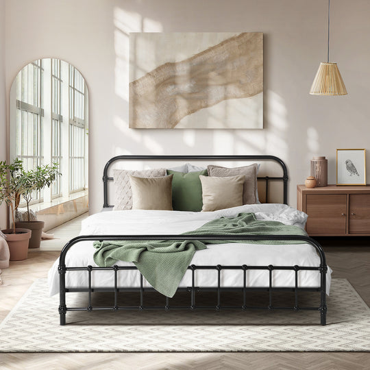 Metal Bed Frame Queen Size Bed Base Platform
