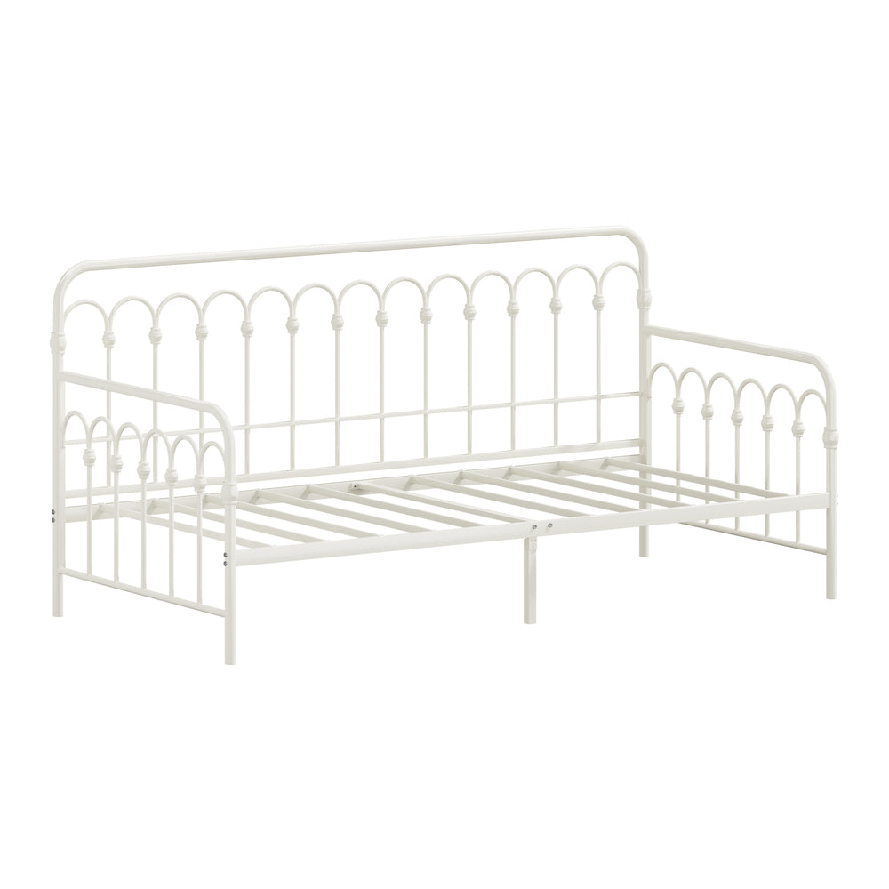 Single Metal Daybed Frame Steel Slat Sofa Bed | Simpledeals