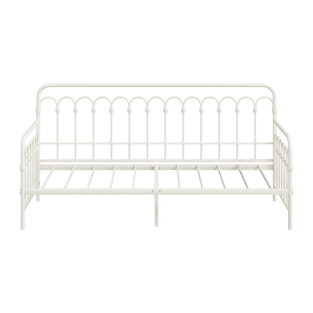 Single Metal Daybed Frame Steel Slat Sofa Bed | Simpledeals