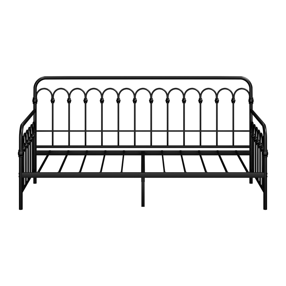 Single Metal Daybed Frame Steel Slat Black | Simpledeals