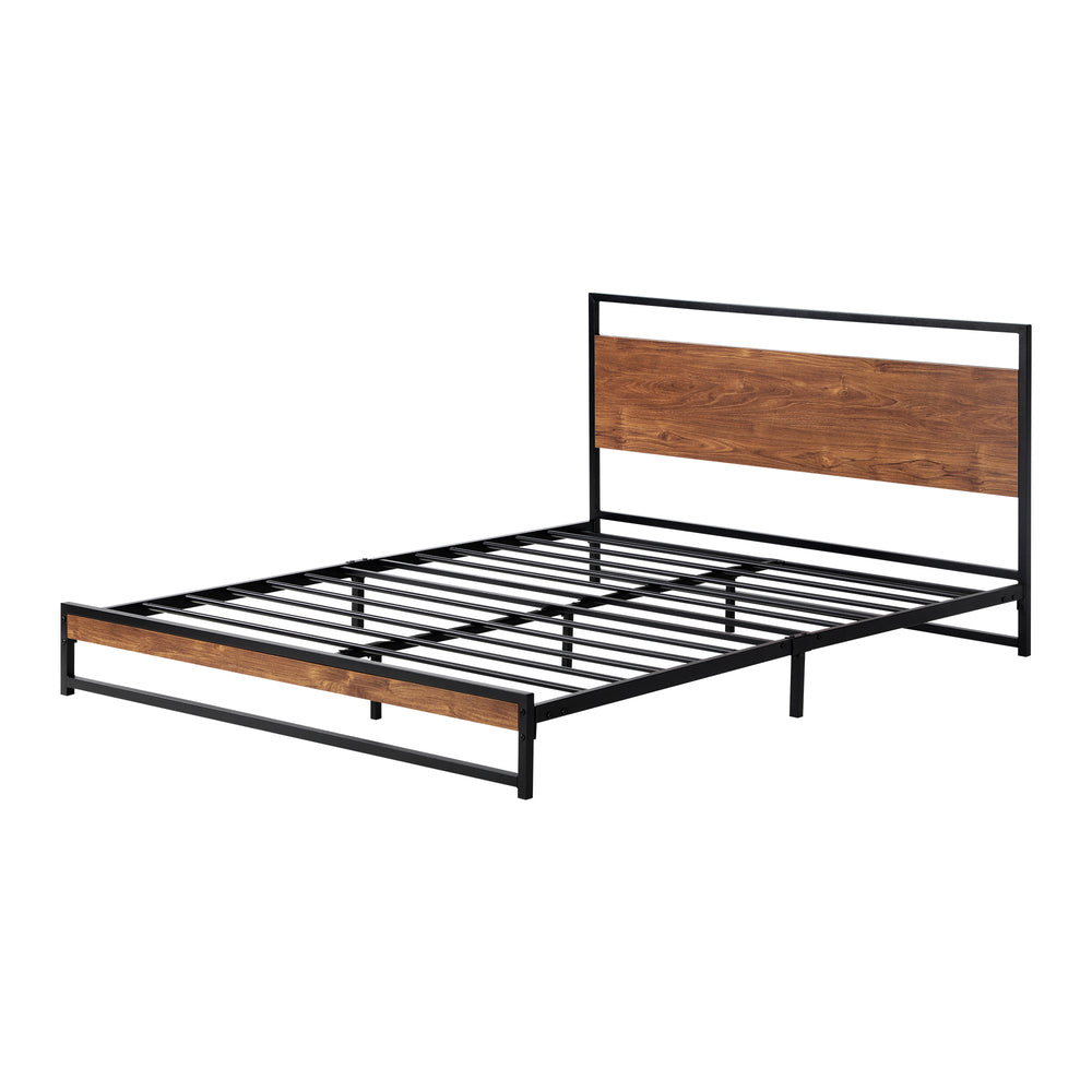 Metal Bed Frame Double Size Beds Base Platform Wood