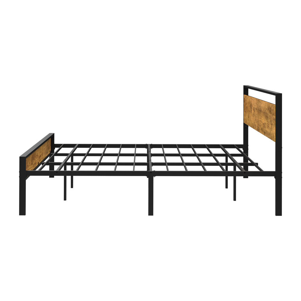 Metal Bed Frame Natural Style 213x183x99.5cm
