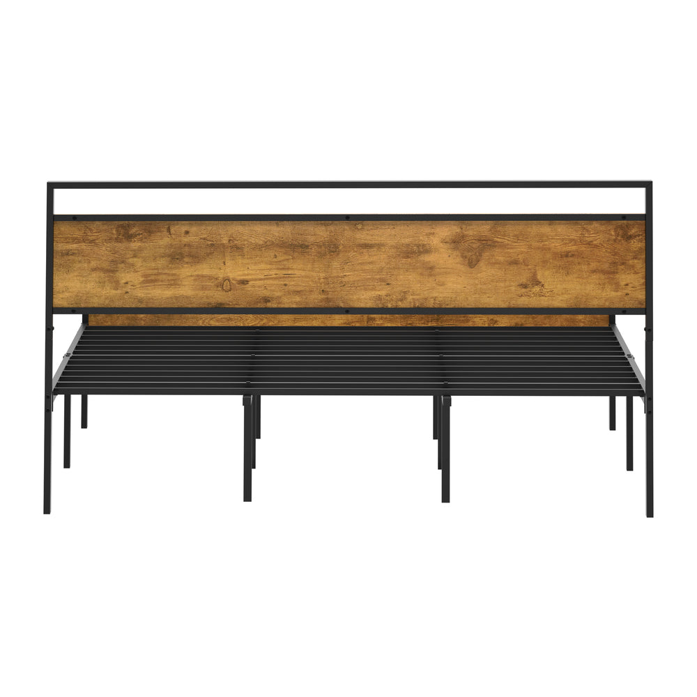 Metal Bed Frame Natural Style 213x183x99.5cm