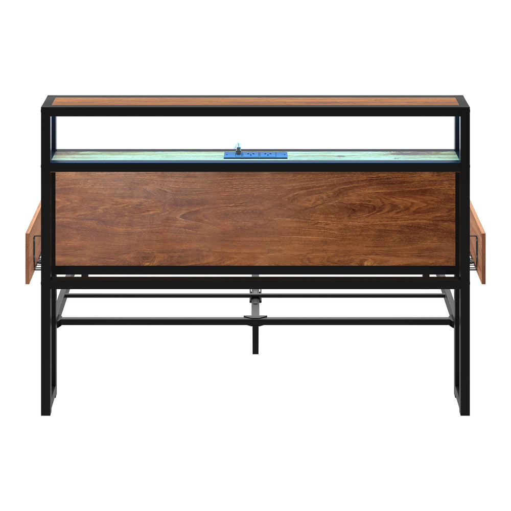 Double Bed Frame LED Headboard Storage Drawers | Simpledeals