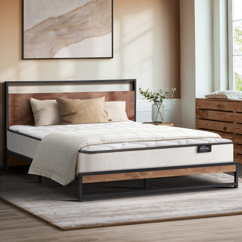 Metal Bed Frame Double/King/ King Single/ Queen Size Beds Platform with Mattress