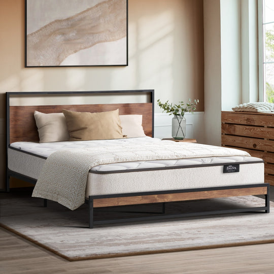 Metal Bed Frame King Size Beds Platform with Mattress