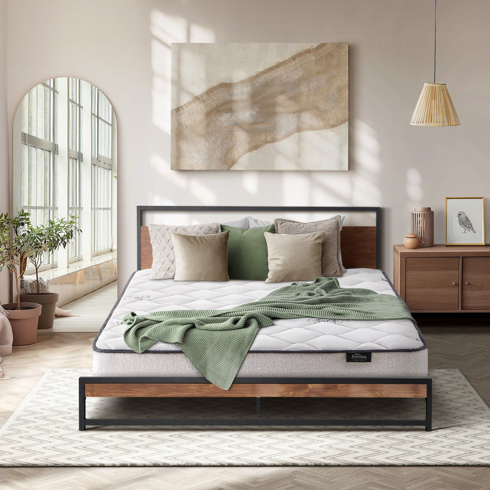 Metal Bed Frame Double/King/ King Single/ Queen Size Beds Platform with Mattress