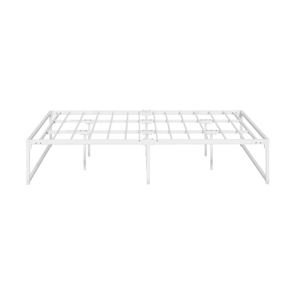 Metal Bed Frame KIng Size Beds Base Platform White