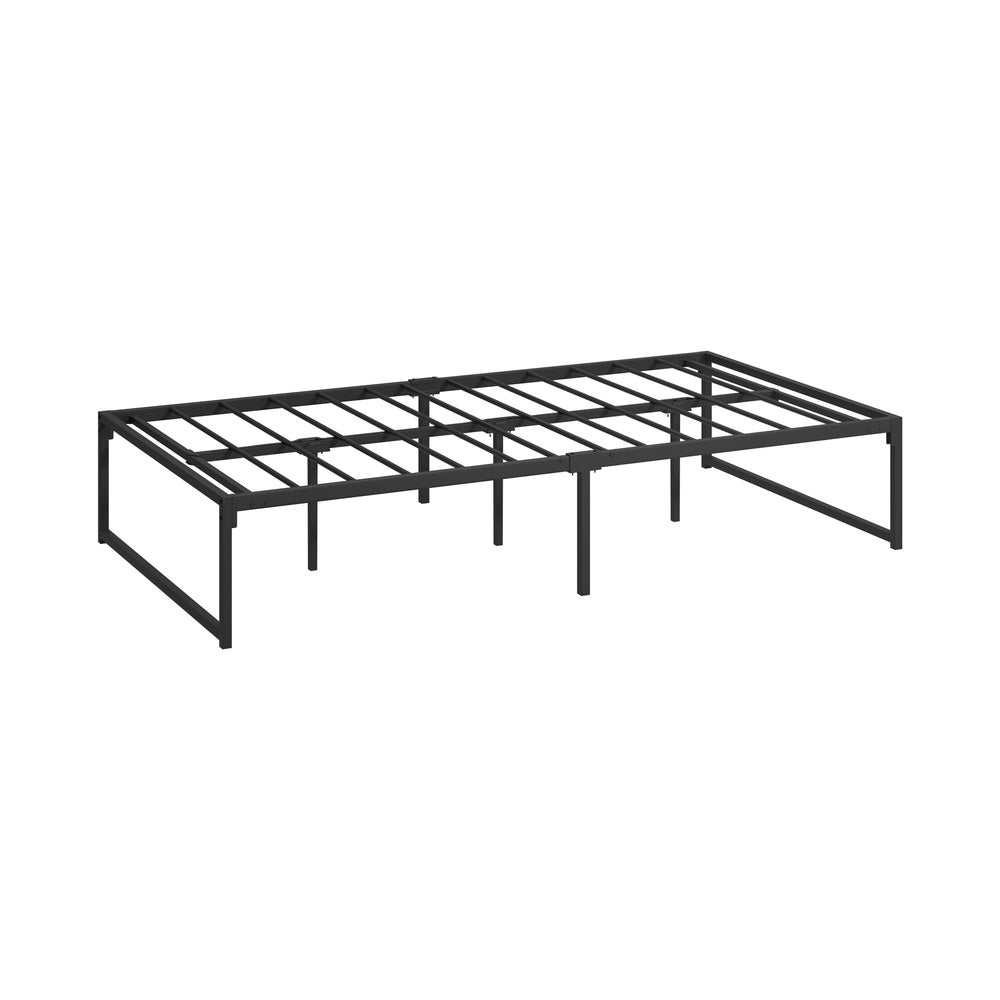 Sturdy King Single Metal Bed Frame Black Platform for Bedroom