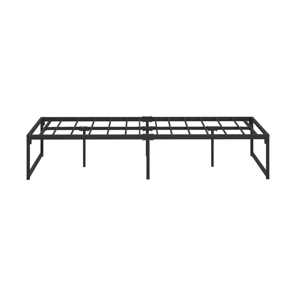 Sturdy King Single Metal Bed Frame Black Platform for Bedroom