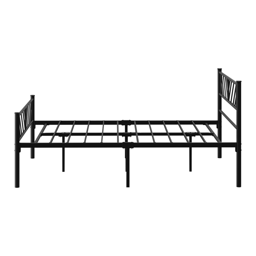 Sturdy Black Metal Bed Frame Platform