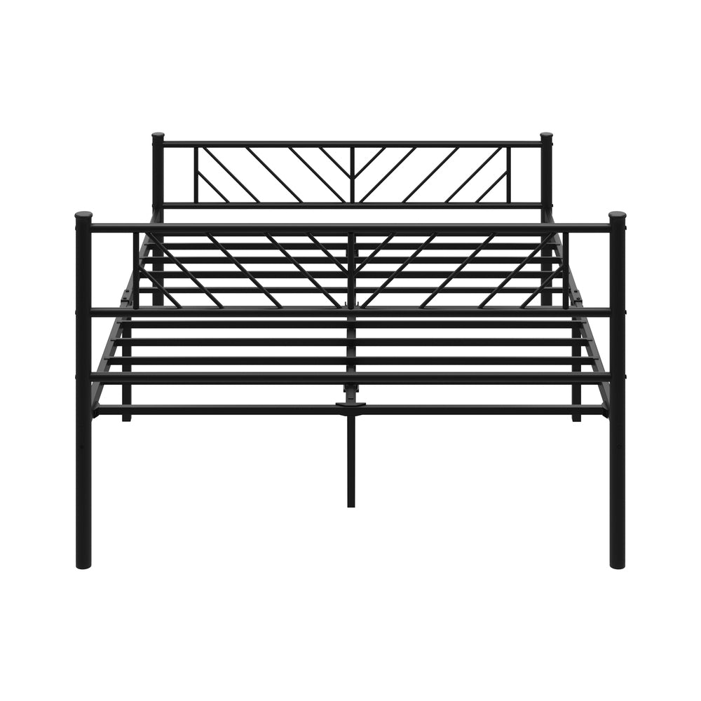 Sturdy Black Metal Bed Frame Platform
