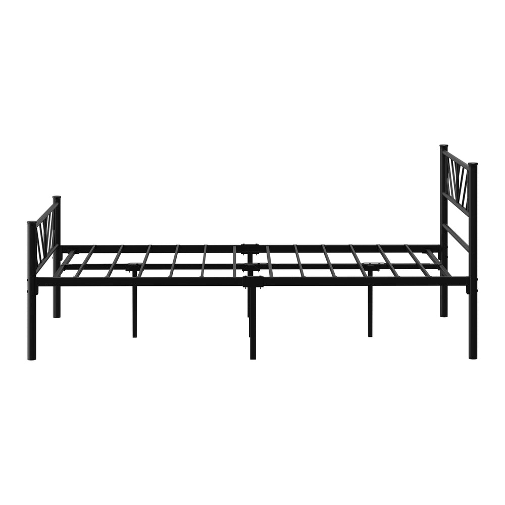 Sturdy Black Metal Bed Frame Platform
