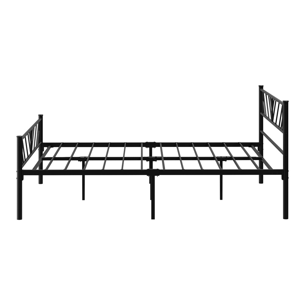 Sturdy Black Metal Bed Frame Platform