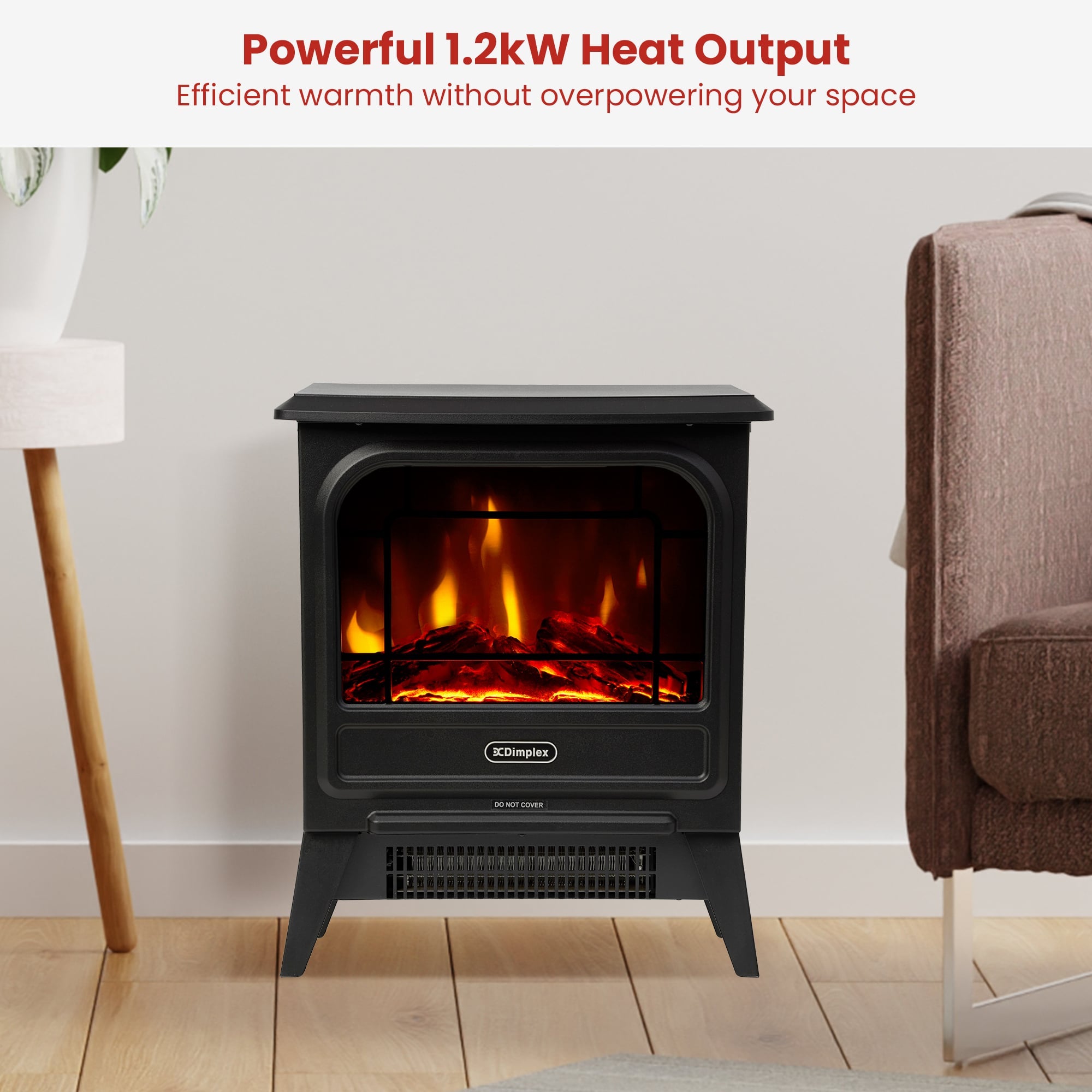 Portable Electric Fire Stove Black