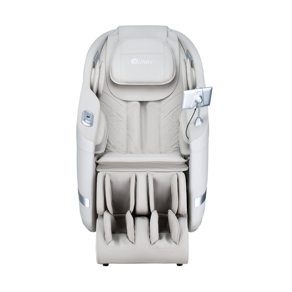 4D Massage Chair Electric Recliner SL Track Heated Beige