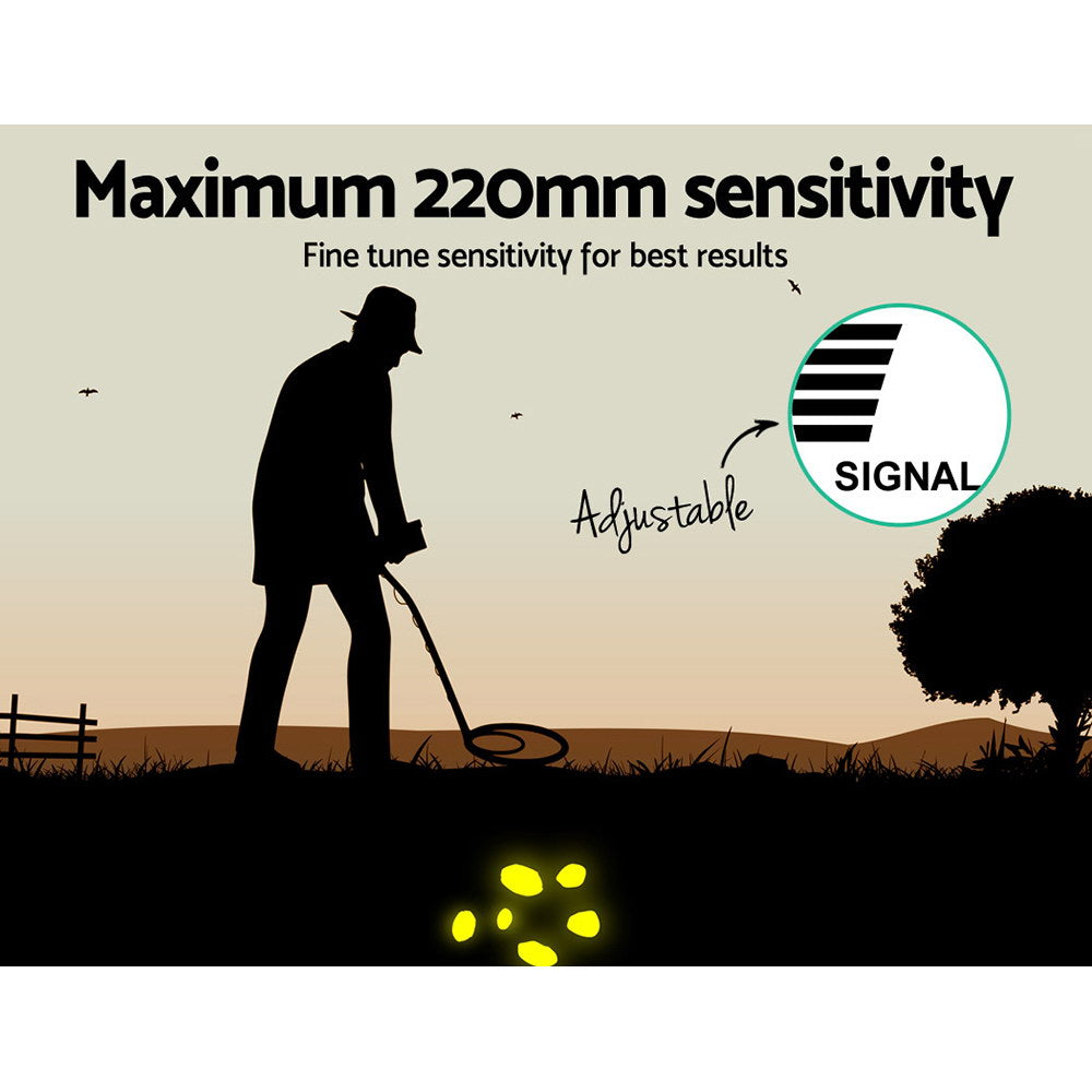 220Mm Deep Waterproof Treasure Hunter Metal Detector With Shovel