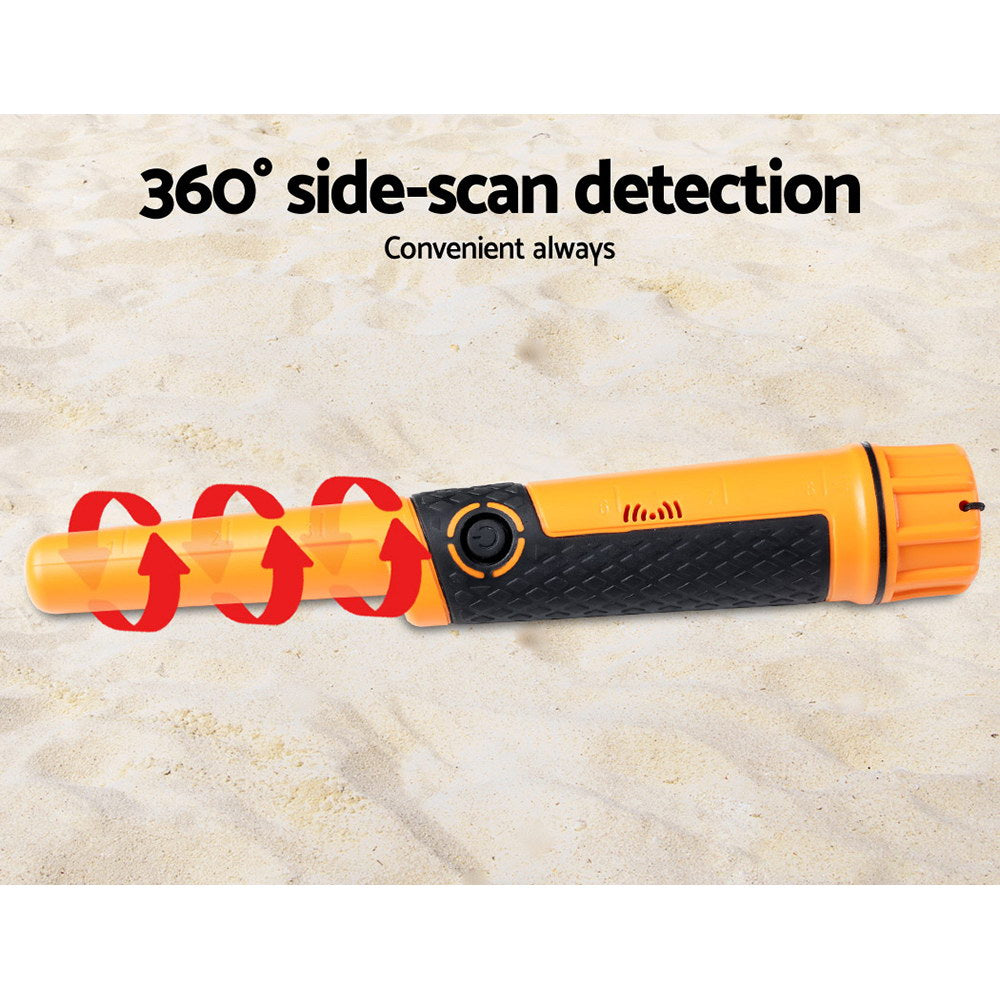 Handheld Metal Detector 40mm Pinpointer Waterproof Sensitive Hunter Orange