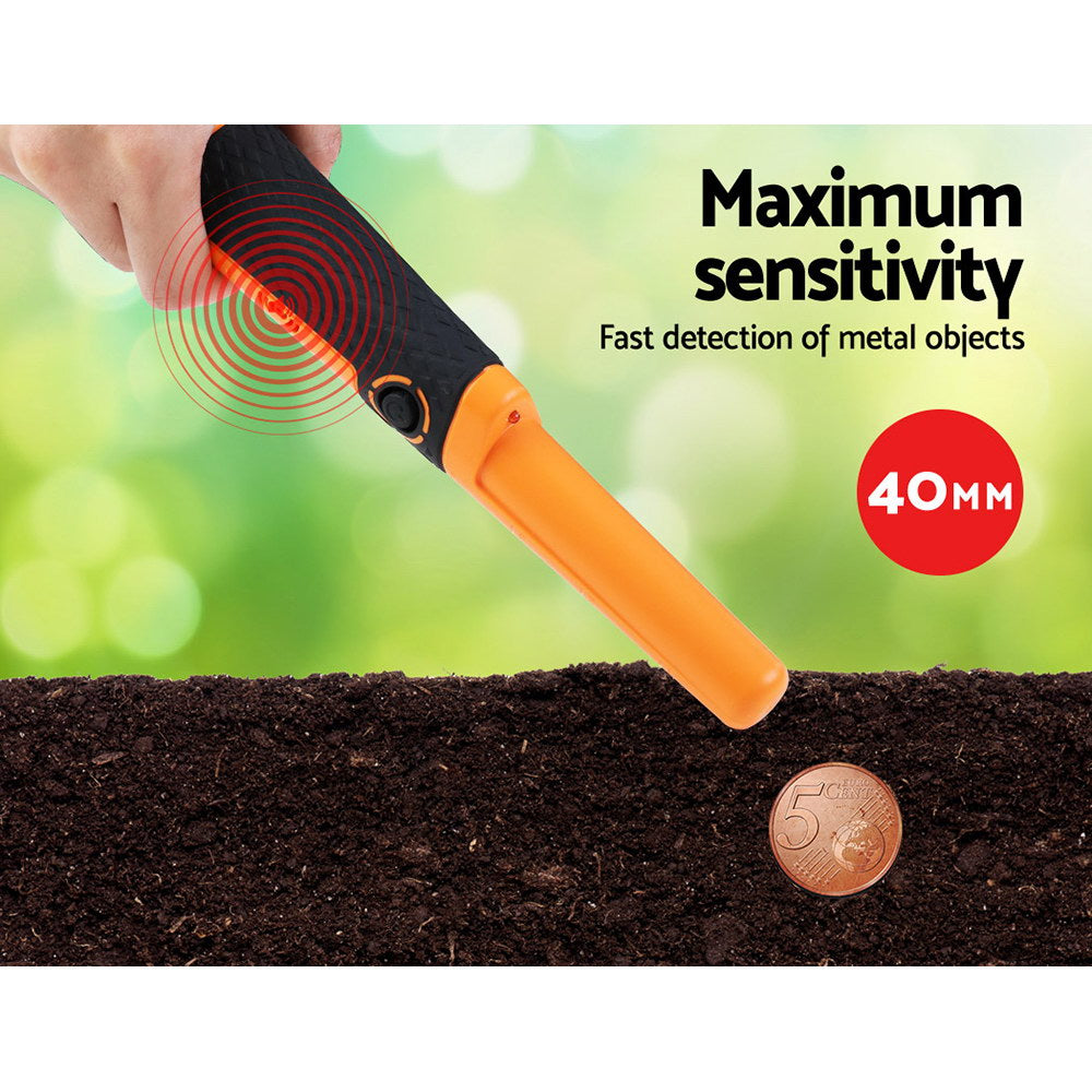 Handheld Metal Detector 40mm Pinpointer Waterproof Sensitive Hunter Orange