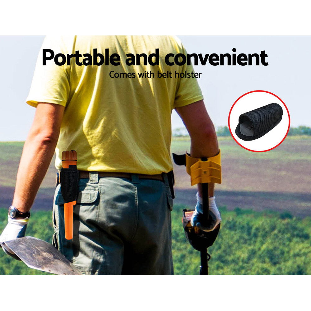 Handheld Metal Detector 40mm Pinpointer Waterproof Sensitive Hunter Orange