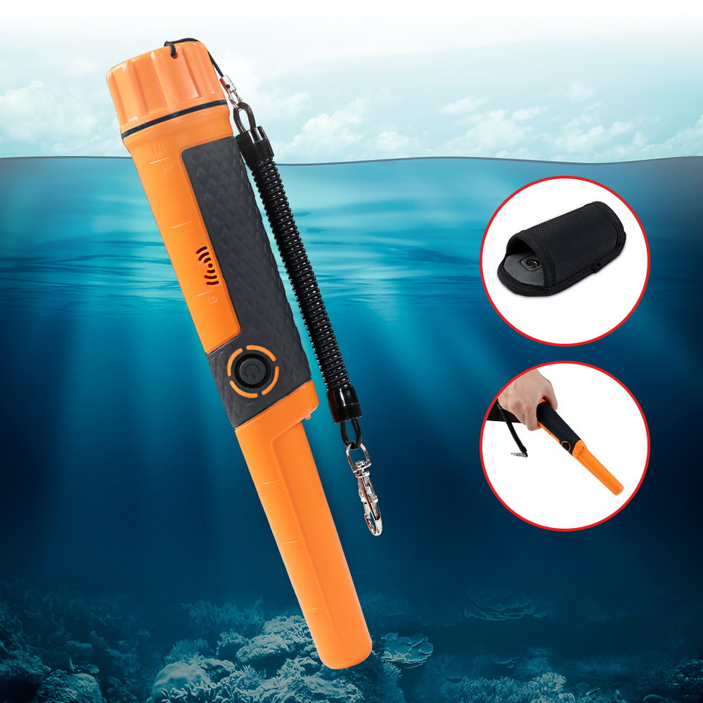 Handheld Metal Detector 40mm Pinpointer Waterproof Sensitive Hunter Orange