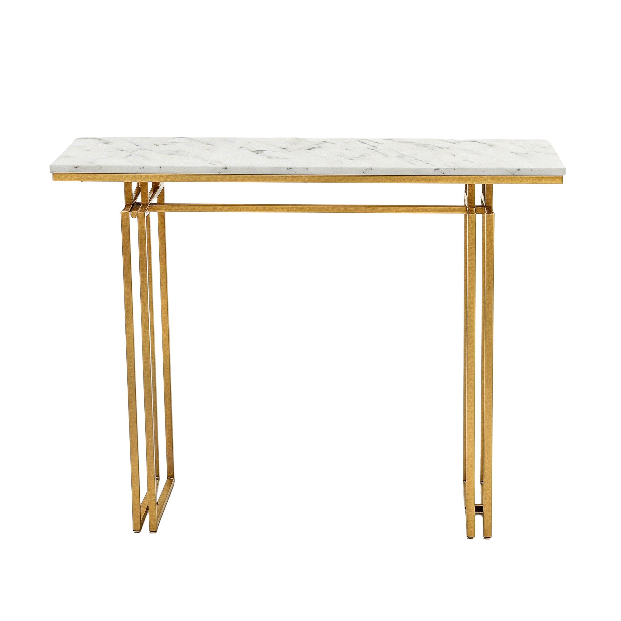 Marble Console Table 110cm White Gold | Simpledeals