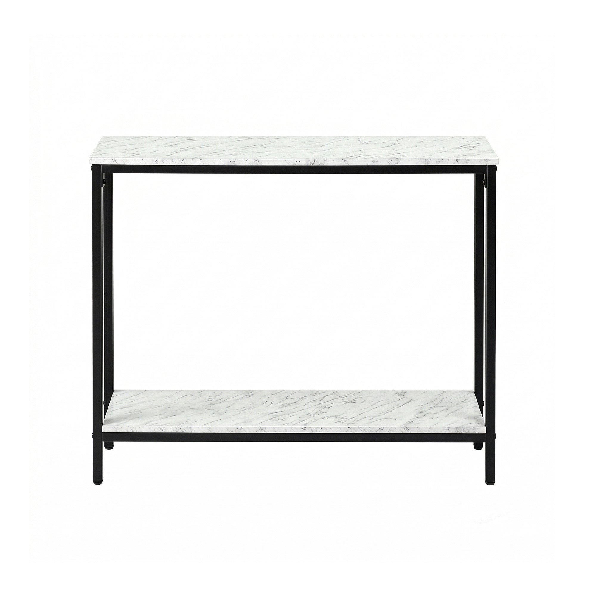 Marble Effect Console Table Hallway White | Simpledeals
