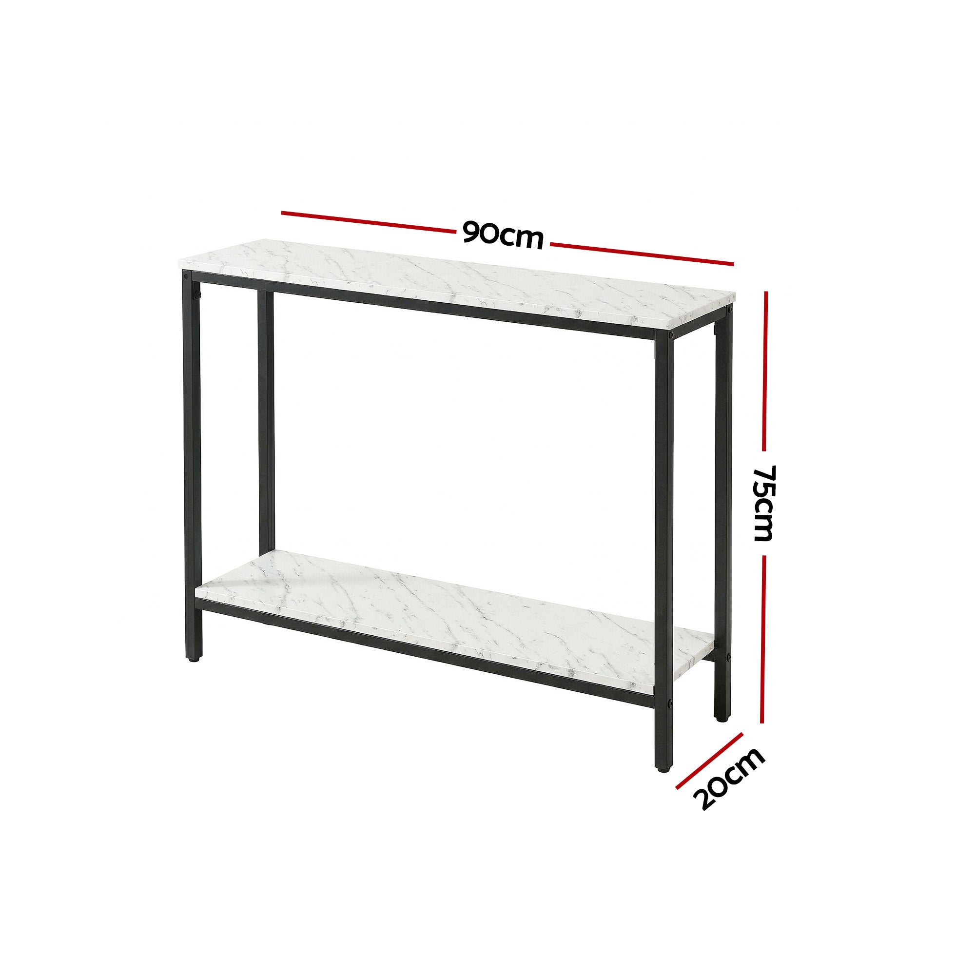 Marble Effect Console Table Hallway White | Simpledeals