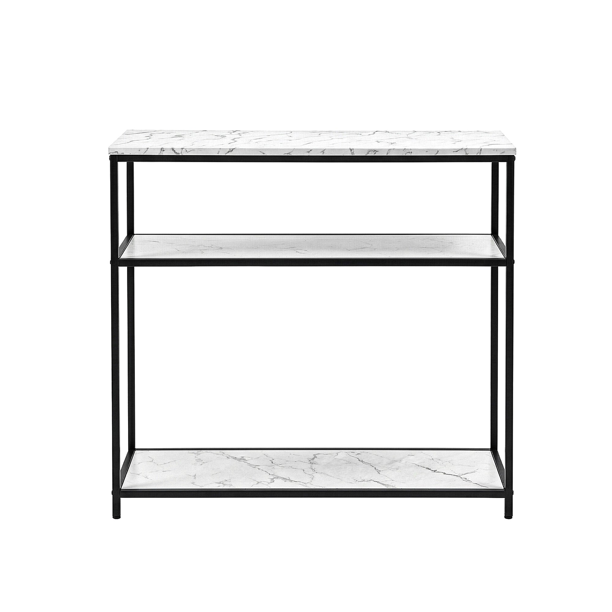 Marble Console Table 3-Tier 90cm Entryway | Simpledeals