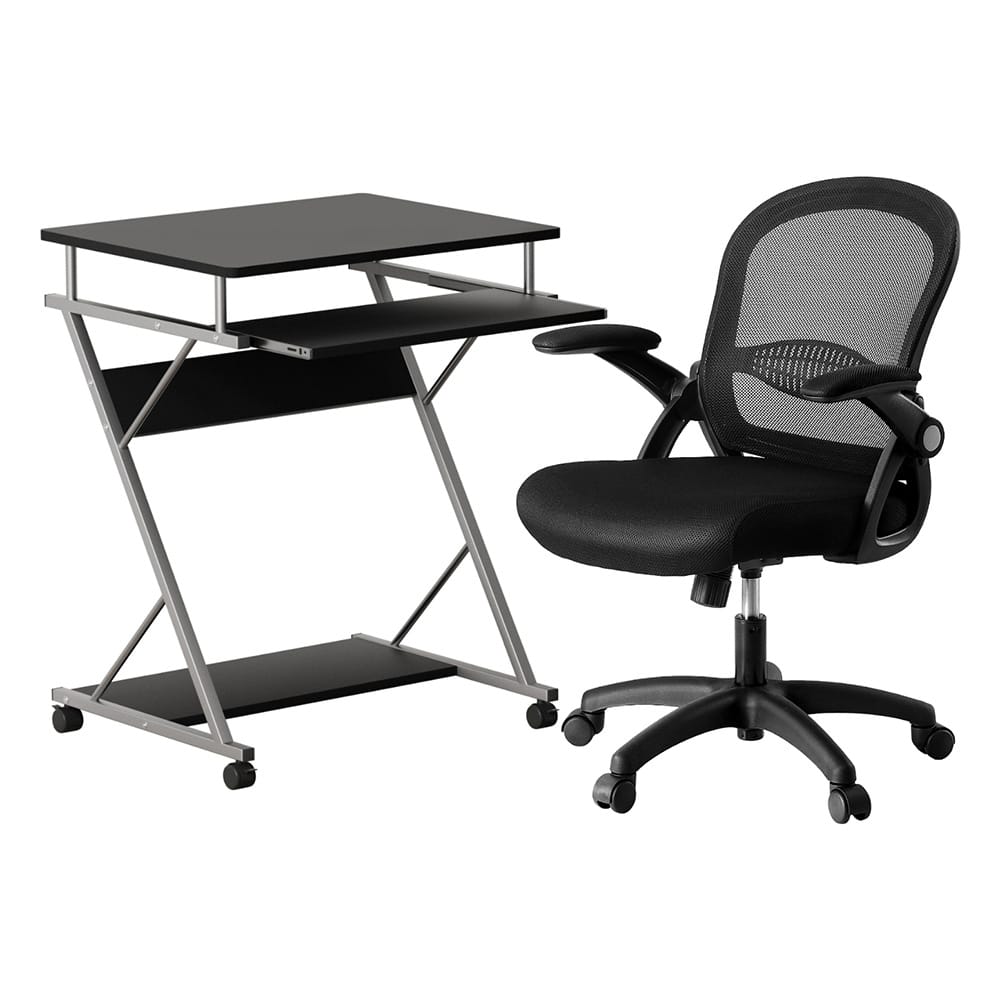 Computer Desk Set With Keyboard Shelf 60x48x75cm