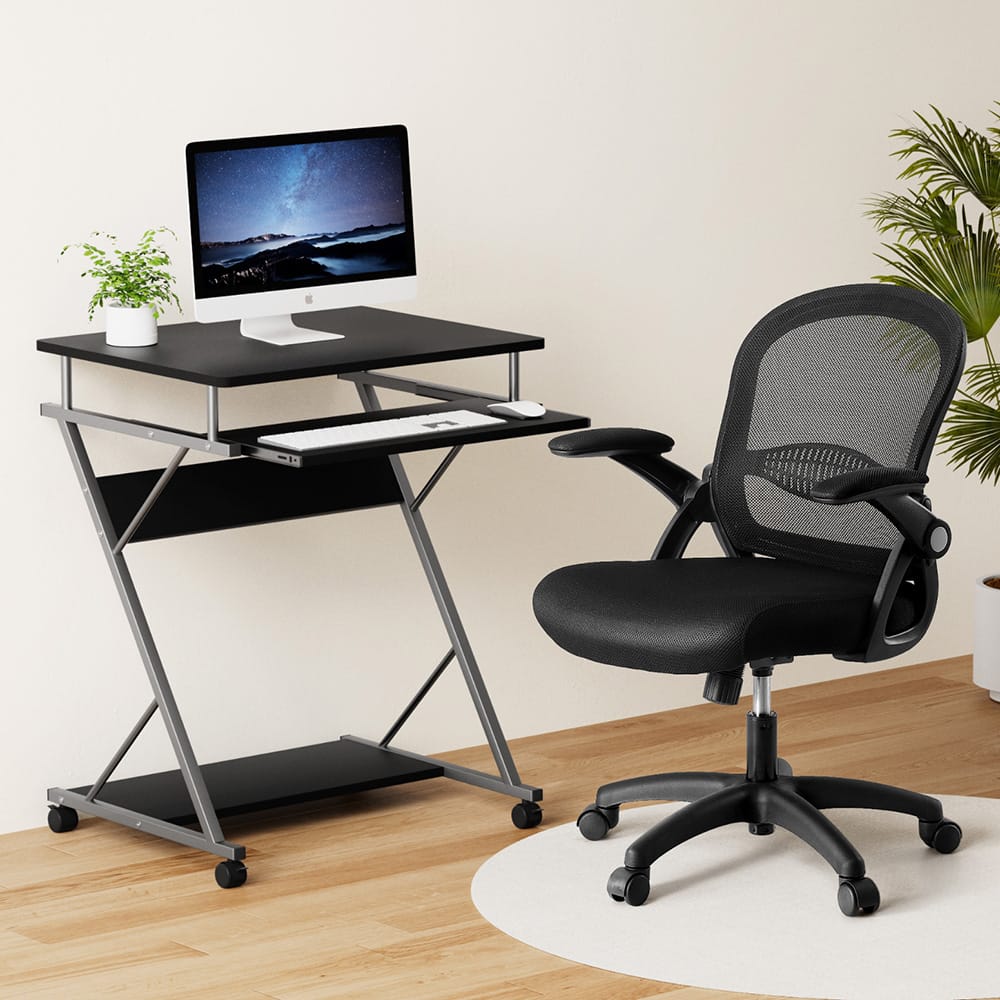 Computer Desk Set With Keyboard Shelf 60x48x75cm