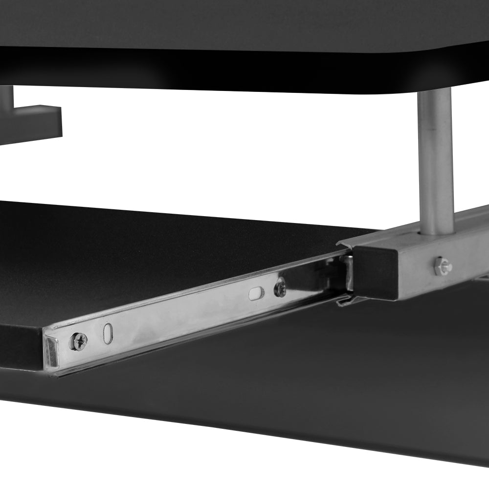 60cm Computer Desk Keyboard Tray Shelf Adjustable Sliding Black