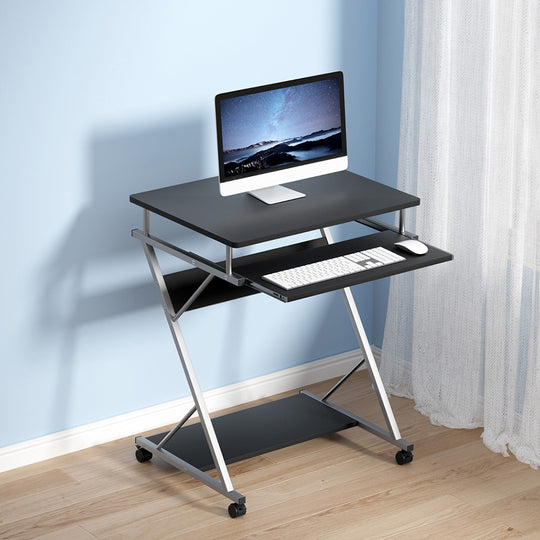 60cm Computer Desk Keyboard Tray Shelf Adjustable Sliding Black | Artiss Metal Pull Out