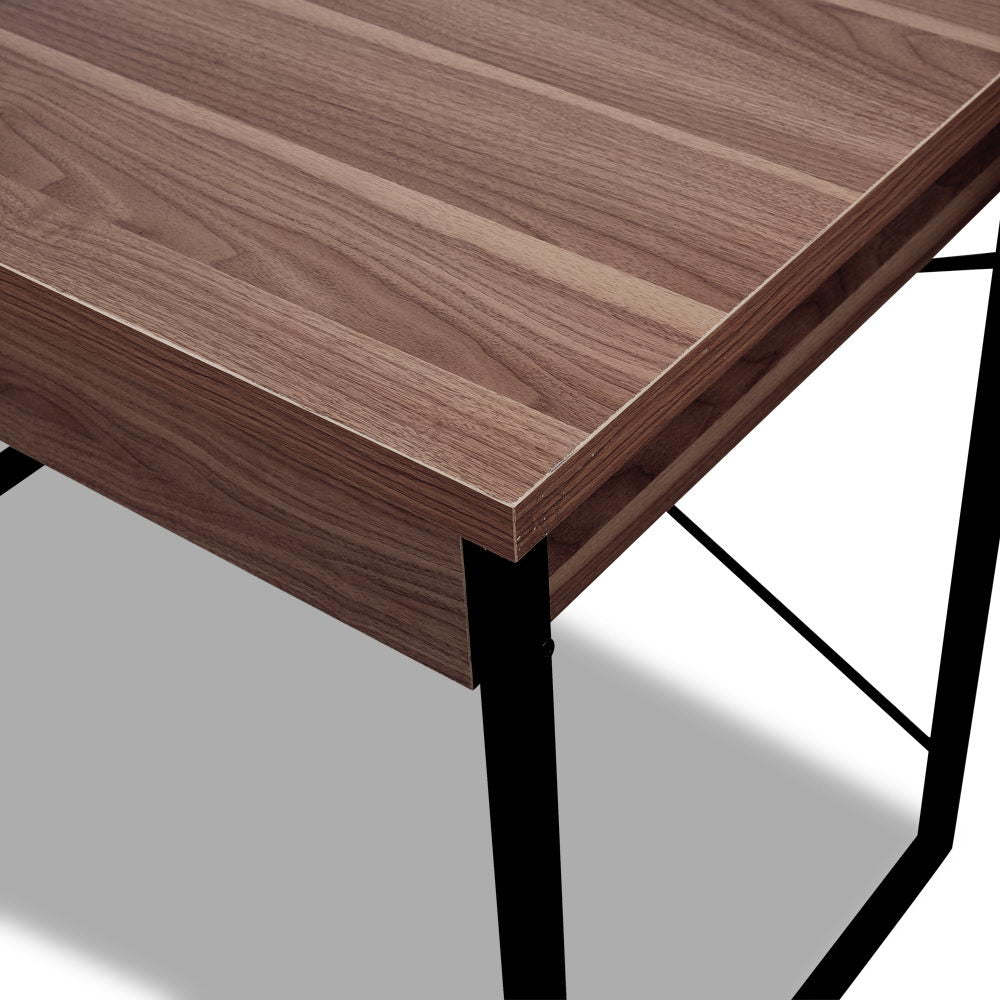 Computer Desk Drawer Storage Walnut 100Cm
