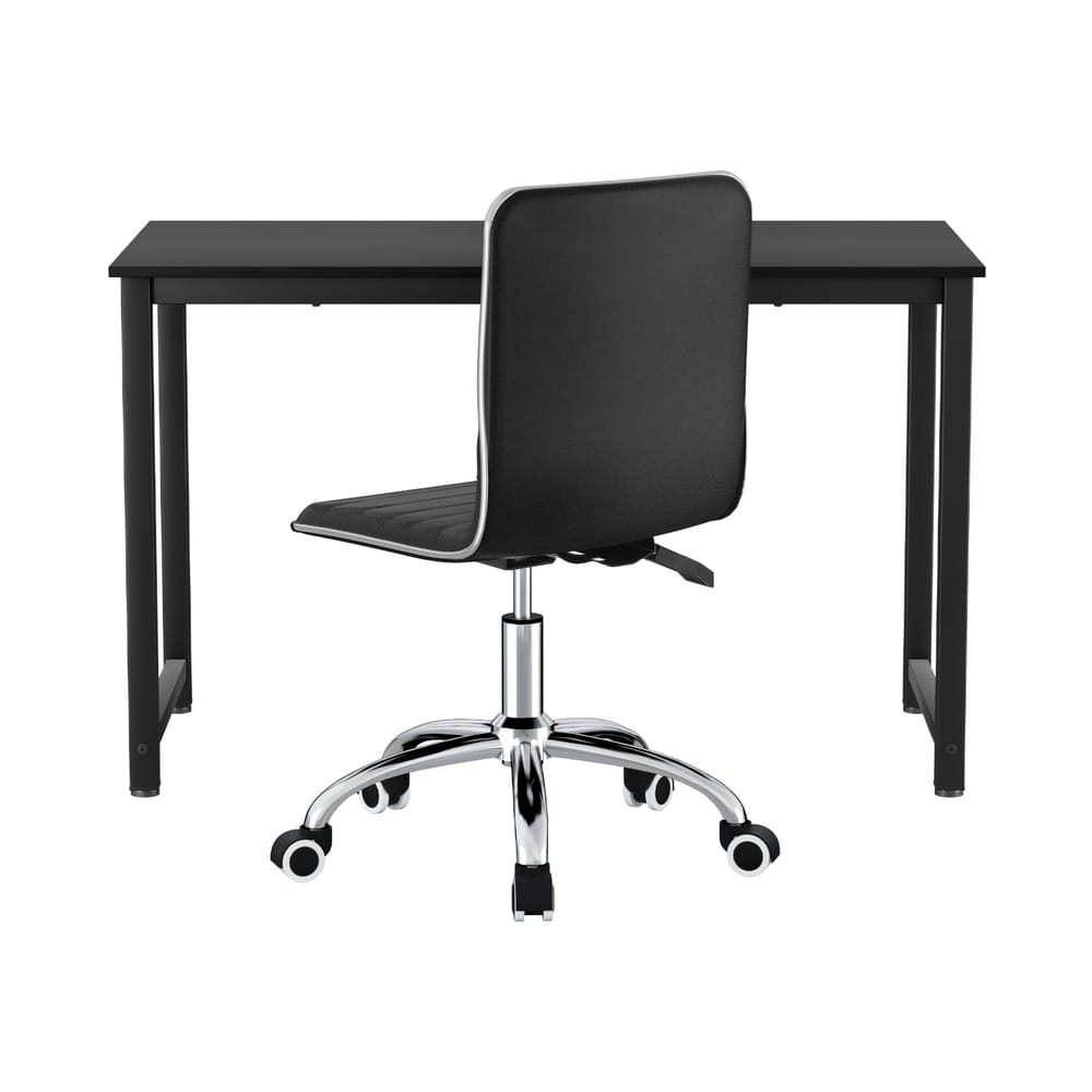 Computer Desk Office Chair Set Black 120x60x75cm