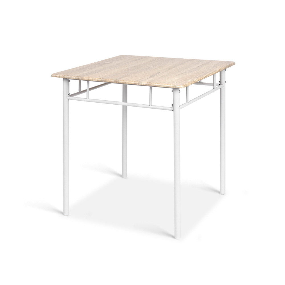 3-Piece Oak Dining Table and Chairs Set Kitchen Breakfast Furniture