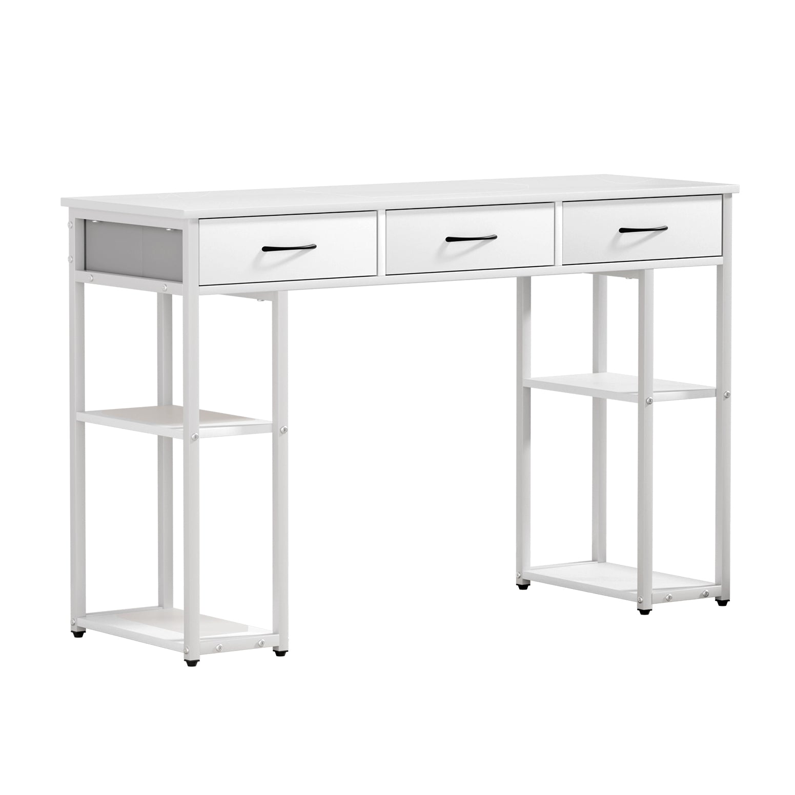 120Cm - Computer Desk Drawer Shelves Study Table 120CM White