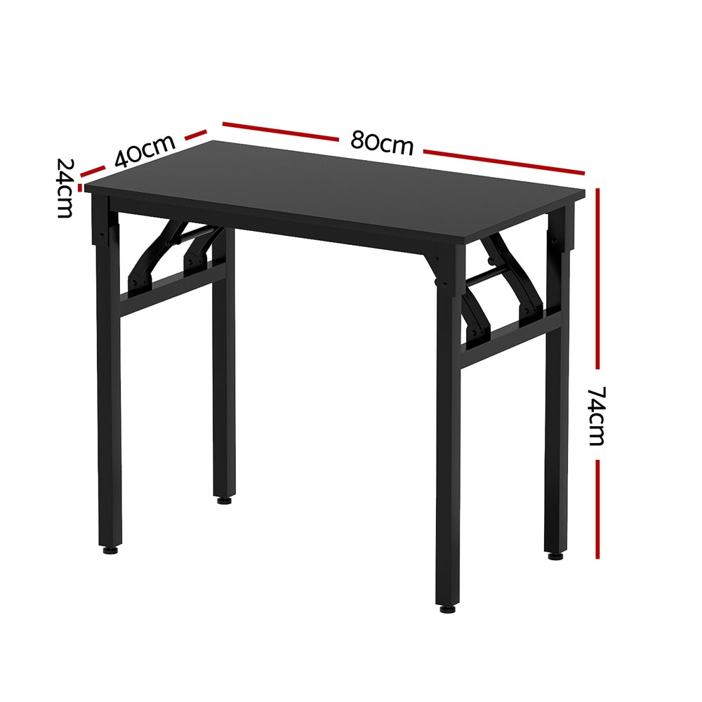 Desks - Computer Desk Foldable Balck 80Cm