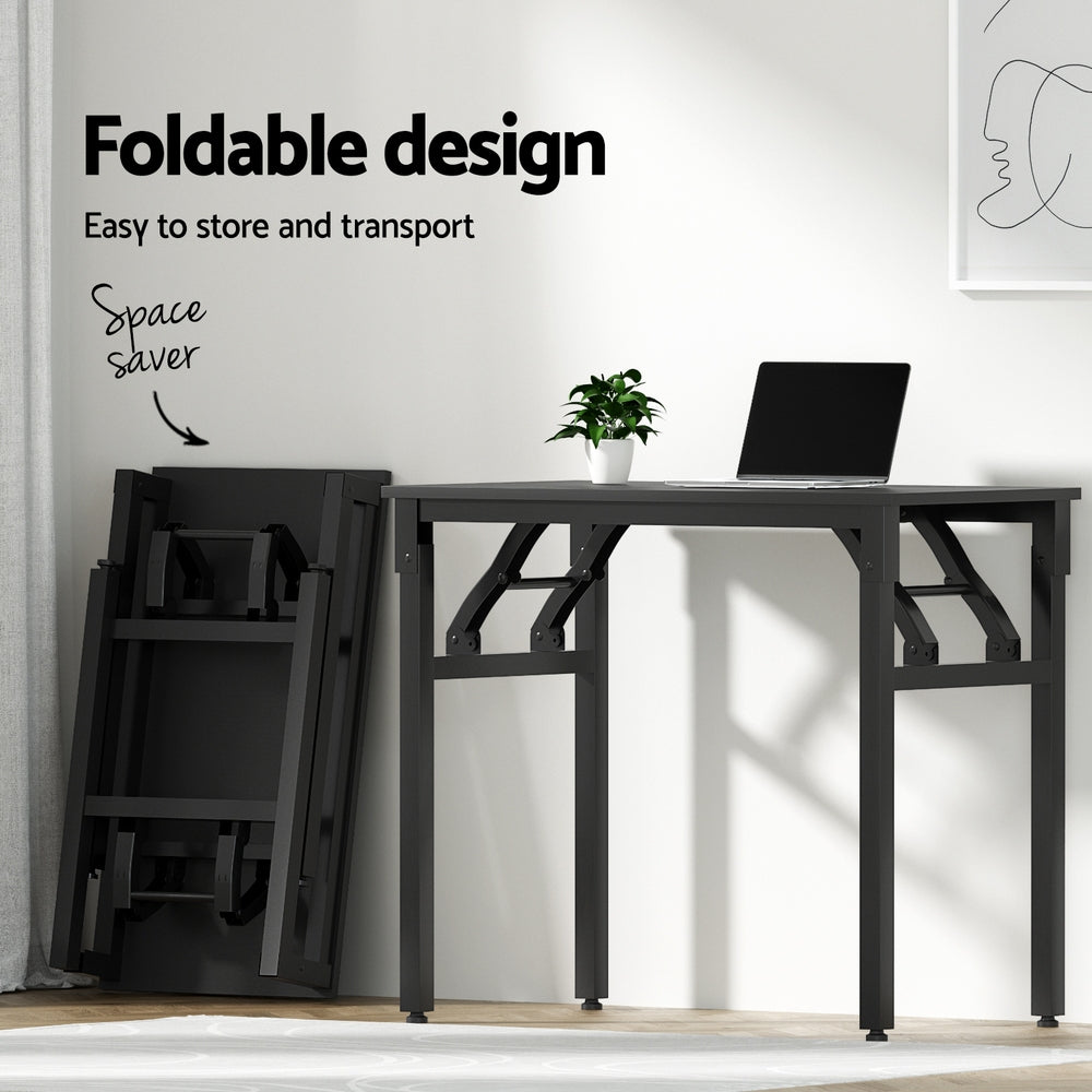 Computer Desk Foldable Balck 80Cm | 80Cm