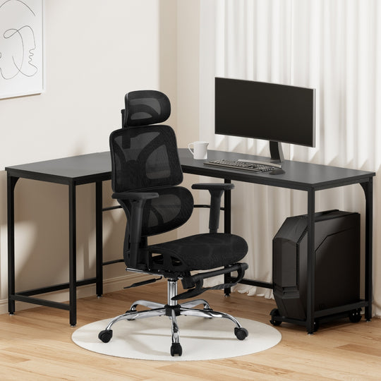 Computer Desk L-Shape Study Desks Ergonomic Office Chair Mesh Chairs, Desks - photo 7