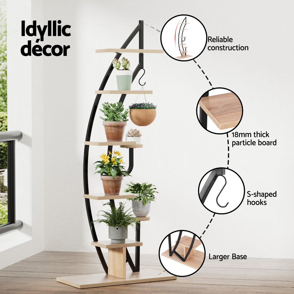 6-Tier Ladder Plant Stand Corner Shelf