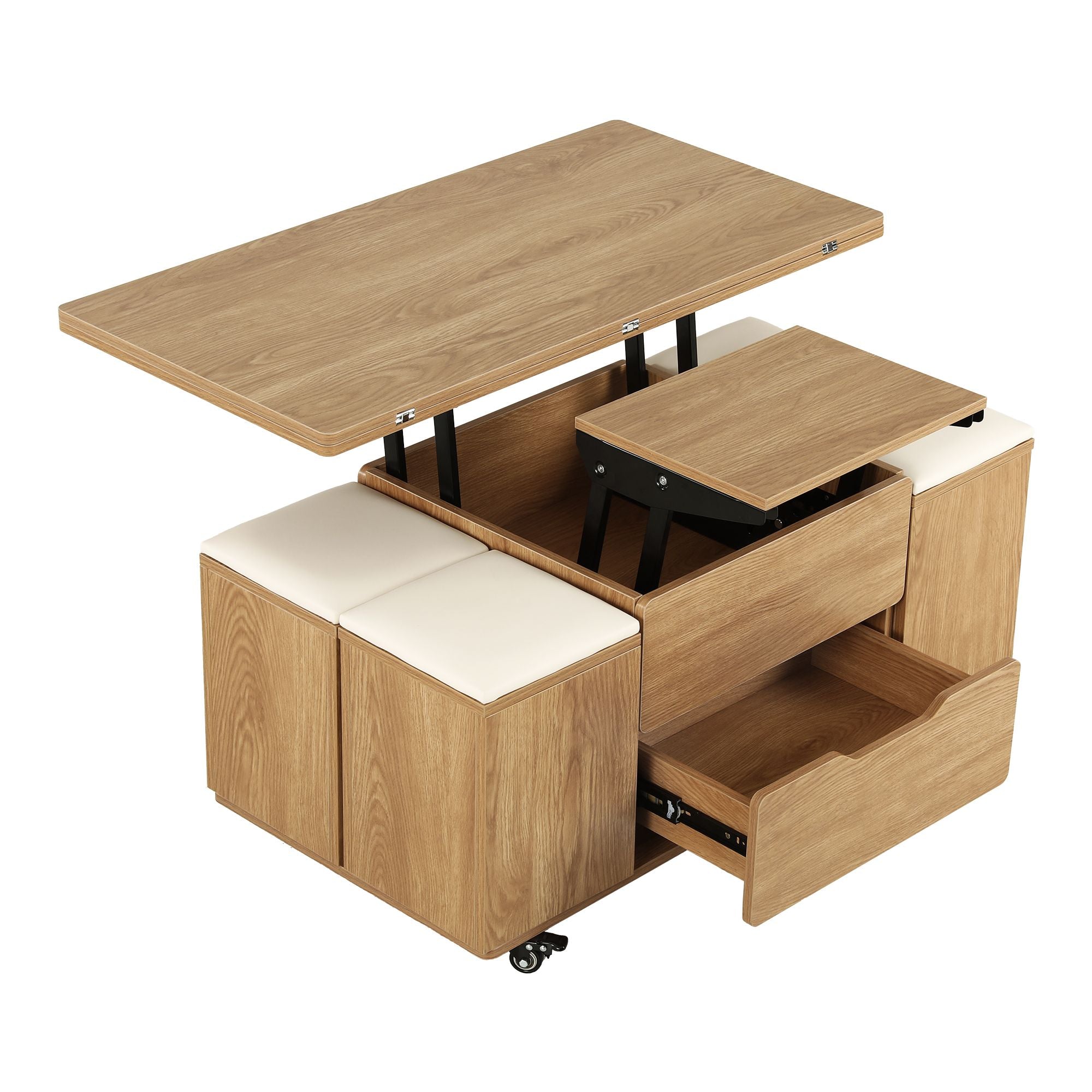 Lift Top Coffee Table With Storage 100x100cm