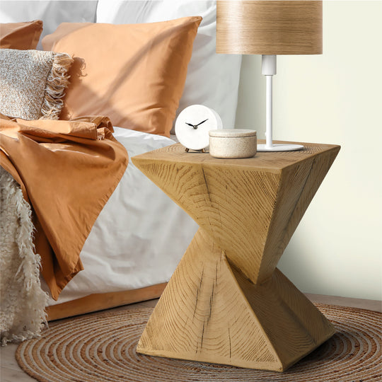 Concrete finish - Side Table Terrazzo Concrete White/Natural/Black