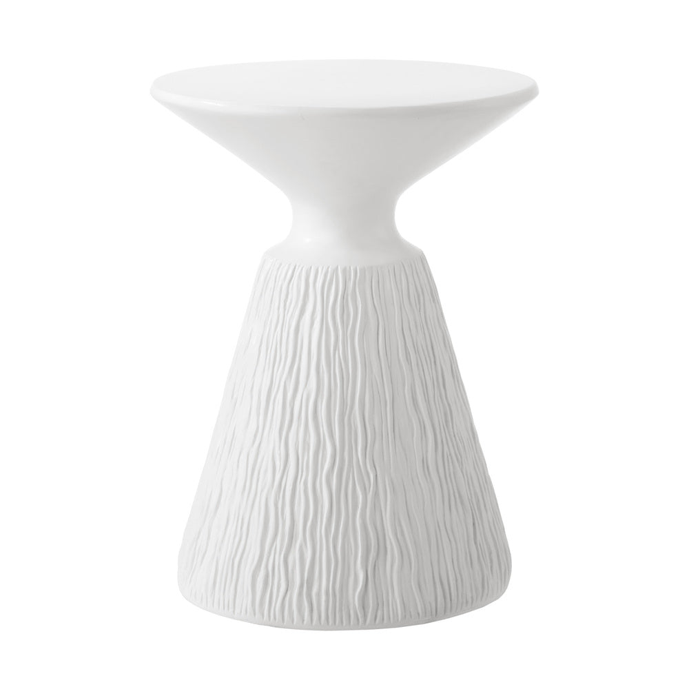 Side Table Terrazzo Concrete White/Natural/Black